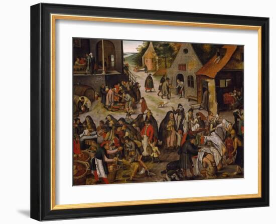 Seven Works of Mercy-Pieter Brueghel the Younger-Framed Giclee Print