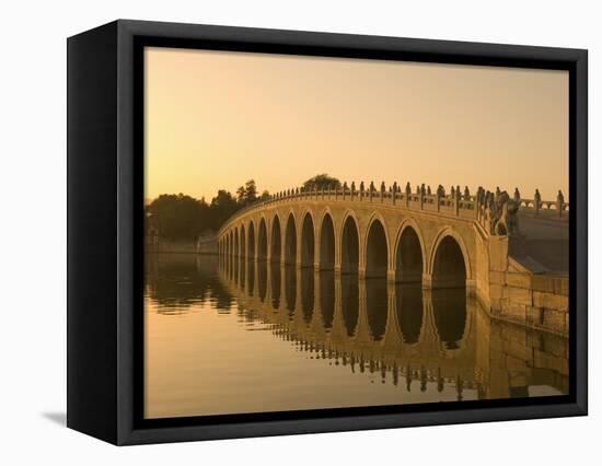 Seventeen Arch Bridge on Kunming Lake in Beijing-Xiaoyang Liu-Framed Premier Image Canvas