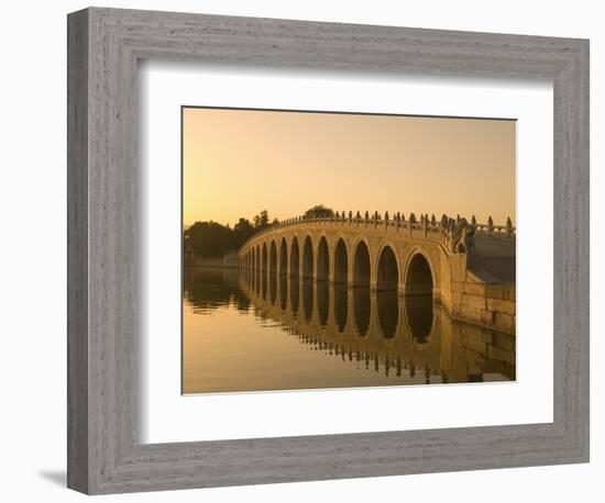 Seventeen Arch Bridge on Kunming Lake in Beijing-Xiaoyang Liu-Framed Photographic Print