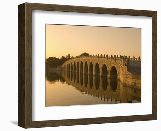 Seventeen Arch Bridge on Kunming Lake in Beijing-Xiaoyang Liu-Framed Photographic Print