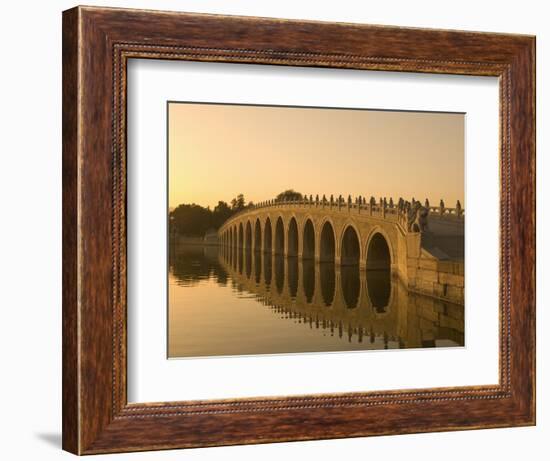 Seventeen Arch Bridge on Kunming Lake in Beijing-Xiaoyang Liu-Framed Photographic Print