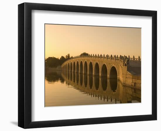 Seventeen Arch Bridge on Kunming Lake in Beijing-Xiaoyang Liu-Framed Photographic Print