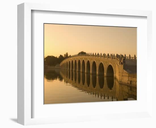 Seventeen Arch Bridge on Kunming Lake in Beijing-Xiaoyang Liu-Framed Photographic Print