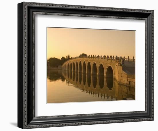 Seventeen Arch Bridge on Kunming Lake in Beijing-Xiaoyang Liu-Framed Photographic Print