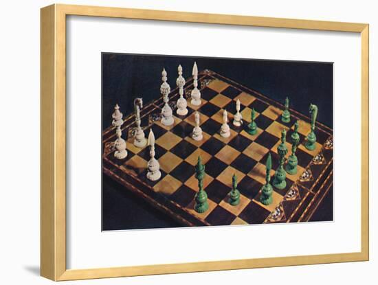 'Seventeenth-Century Ivory Chessmen and Board', 1948-Unknown-Framed Giclee Print