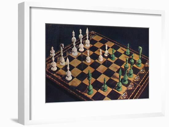 'Seventeenth-Century Ivory Chessmen and Board', 1948-Unknown-Framed Giclee Print