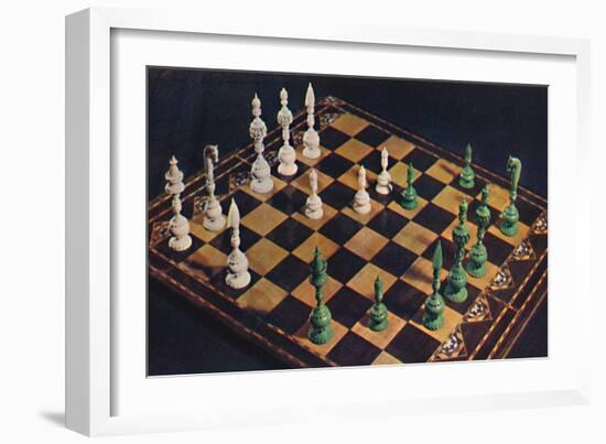 'Seventeenth-Century Ivory Chessmen and Board', 1948-Unknown-Framed Giclee Print