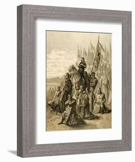 Seventh Crusade (1248-1254). Conquest of Damietta (June 7, 1249) by Saint Louis (1214-1270)-null-Framed Premium Giclee Print