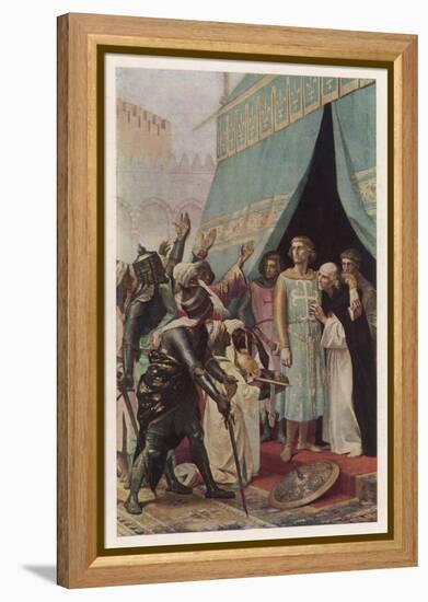 Seventh Crusade Louis Ix King of France Invades the Holy Land But is Taken Prisoner at Mansourah-Alexandre Cabanel-Framed Stretched Canvas