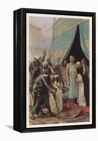 Seventh Crusade Louis Ix King of France Invades the Holy Land But is Taken Prisoner at Mansourah-Alexandre Cabanel-Framed Stretched Canvas