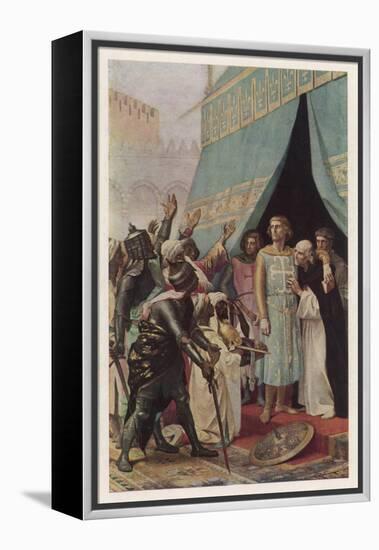 Seventh Crusade Louis Ix King of France Invades the Holy Land But is Taken Prisoner at Mansourah-Alexandre Cabanel-Framed Stretched Canvas