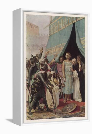 Seventh Crusade Louis Ix King of France Invades the Holy Land But is Taken Prisoner at Mansourah-Alexandre Cabanel-Framed Stretched Canvas