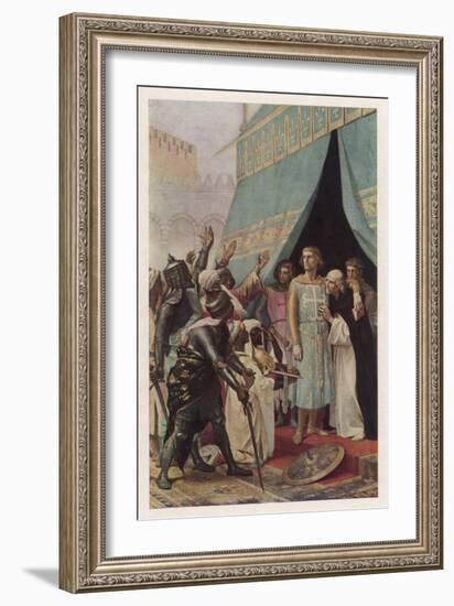 Seventh Crusade Louis Ix King of France Invades the Holy Land But is Taken Prisoner at Mansourah-Alexandre Cabanel-Framed Art Print