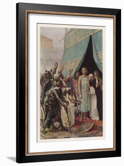 Seventh Crusade Louis Ix King of France Invades the Holy Land But is Taken Prisoner at Mansourah-Alexandre Cabanel-Framed Art Print