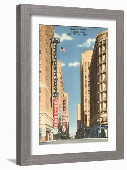 Seventh Street, Fort Worth, Texas-null-Framed Art Print