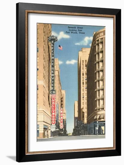 Seventh Street, Fort Worth, Texas-null-Framed Art Print