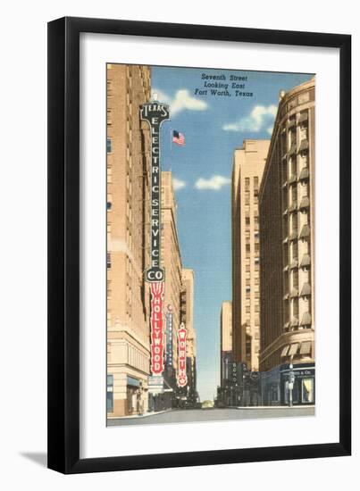 Seventh Street, Fort Worth, Texas-null-Framed Art Print