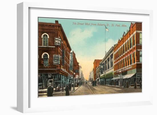 Seventh Street, St. Paul, Minnesota-null-Framed Art Print