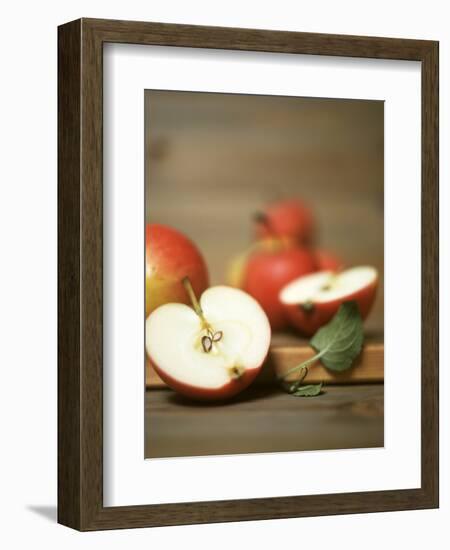 Several Apples, One Halved-Uwe Bender-Framed Photographic Print