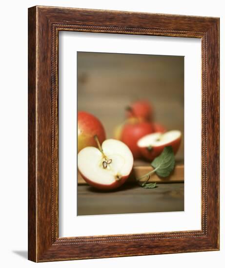Several Apples, One Halved-Uwe Bender-Framed Photographic Print