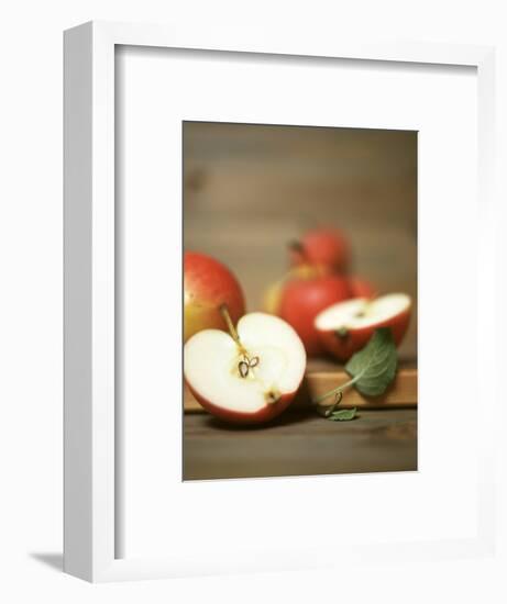 Several Apples, One Halved-Uwe Bender-Framed Photographic Print