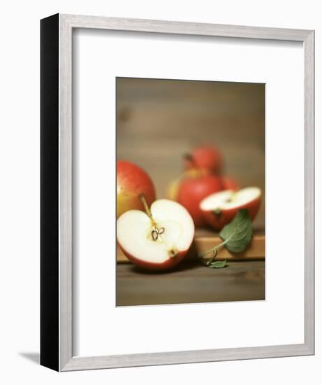 Several Apples, One Halved-Uwe Bender-Framed Photographic Print