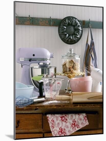 Several Baking Utensils on a Table-Alexandra Grablewski-Mounted Photographic Print