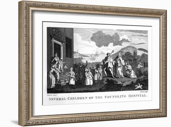 Several children of the Foundling Hospital, 1810-William Hogarth-Framed Giclee Print