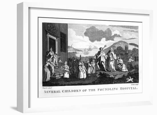 Several children of the Foundling Hospital, 1810-William Hogarth-Framed Giclee Print