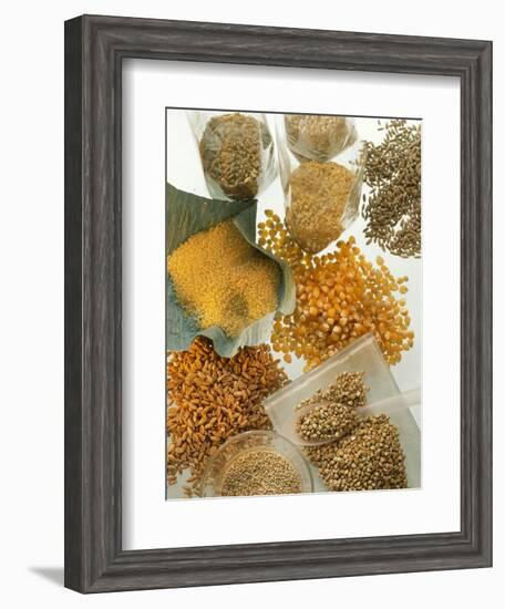 Several Different Types of Cereal-Eising Studio Food Photo and Video-Framed Photographic Print