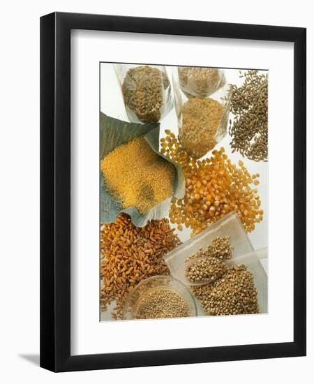 Several Different Types of Cereal-Eising Studio Food Photo and Video-Framed Photographic Print