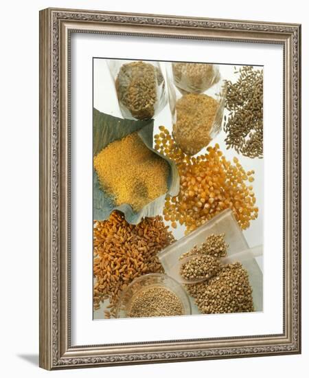 Several Different Types of Cereal-Eising Studio Food Photo and Video-Framed Photographic Print