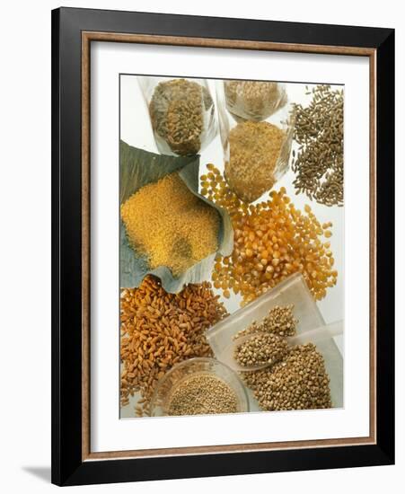 Several Different Types of Cereal-Eising Studio Food Photo and Video-Framed Photographic Print