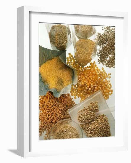 Several Different Types of Cereal-Eising Studio Food Photo and Video-Framed Photographic Print