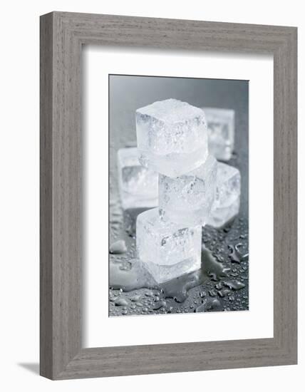 Several Ice Cubes-Kröger and Gross-Framed Photographic Print