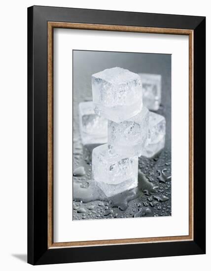 Several Ice Cubes-Kröger and Gross-Framed Photographic Print