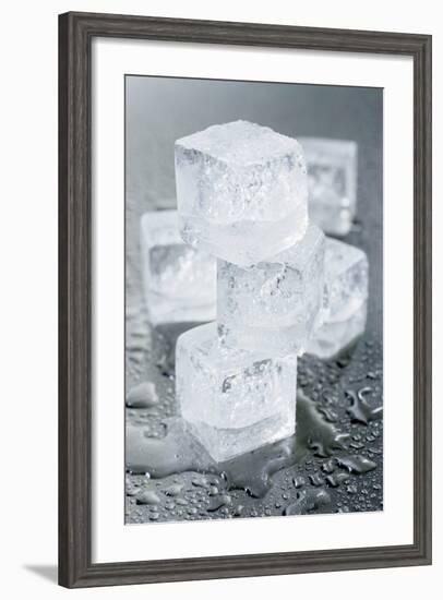 Several Ice Cubes-Kröger and Gross-Framed Photographic Print