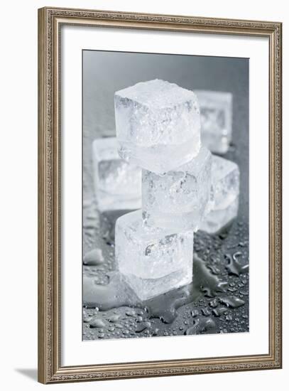 Several Ice Cubes-Kröger and Gross-Framed Photographic Print