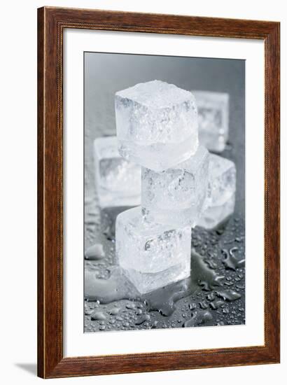 Several Ice Cubes-Kröger and Gross-Framed Photographic Print