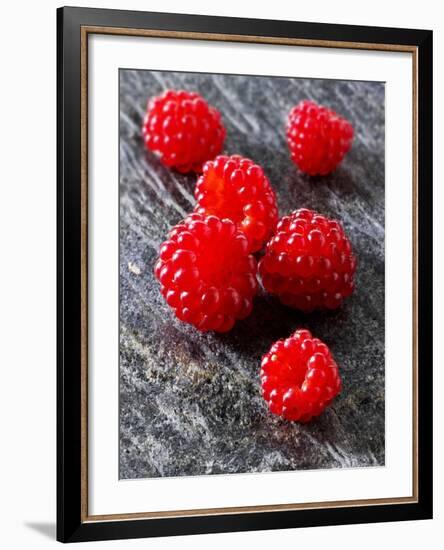 Several Japanese Wineberries on a Stone Board-Paul Williams-Framed Photographic Print