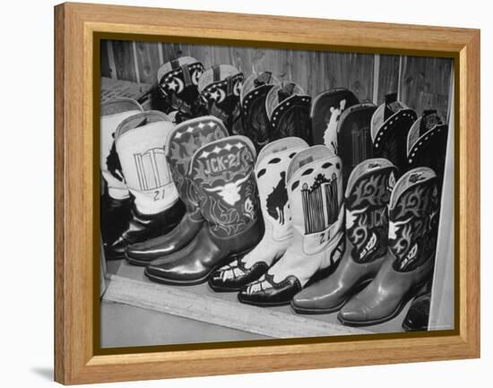 Several Pairs of Cowboy Boots from the 21 Club's Jack Kriendler's Collection-Eric Schaal-Framed Premier Image Canvas