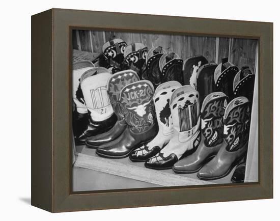 Several Pairs of Cowboy Boots from the 21 Club's Jack Kriendler's Collection-Eric Schaal-Framed Premier Image Canvas