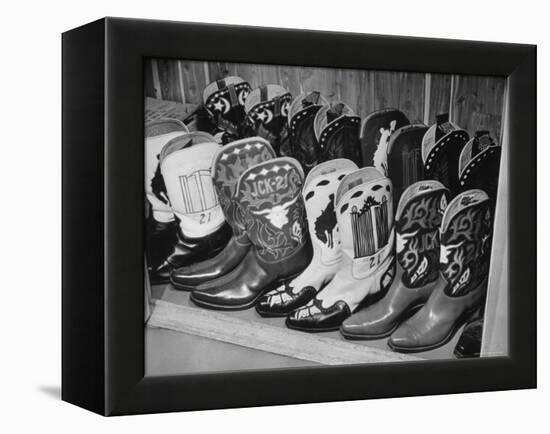 Several Pairs of Cowboy Boots from the 21 Club's Jack Kriendler's Collection-Eric Schaal-Framed Premier Image Canvas