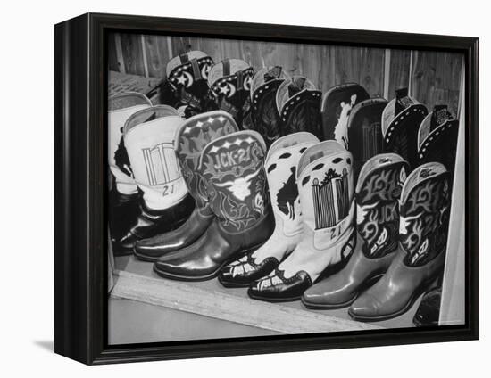 Several Pairs of Cowboy Boots from the 21 Club's Jack Kriendler's Collection-Eric Schaal-Framed Premier Image Canvas