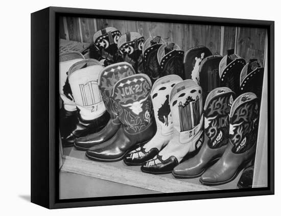 Several Pairs of Cowboy Boots from the 21 Club's Jack Kriendler's Collection-Eric Schaal-Framed Premier Image Canvas