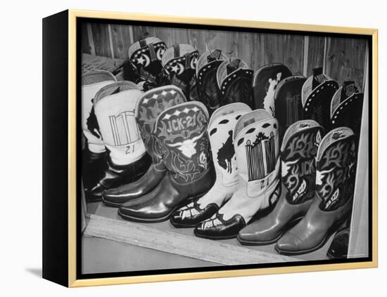 Several Pairs of Cowboy Boots from the 21 Club's Jack Kriendler's Collection-Eric Schaal-Framed Premier Image Canvas