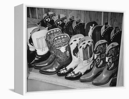 Several Pairs of Cowboy Boots from the 21 Club's Jack Kriendler's Collection-Eric Schaal-Framed Premier Image Canvas