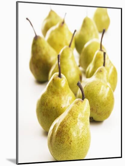 Several Pears Standing One Behind the Other-Dieter Heinemann-Mounted Photographic Print