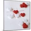 Several White and Red Grape Sugar Hearts-Anita Brantley-Mounted Photographic Print