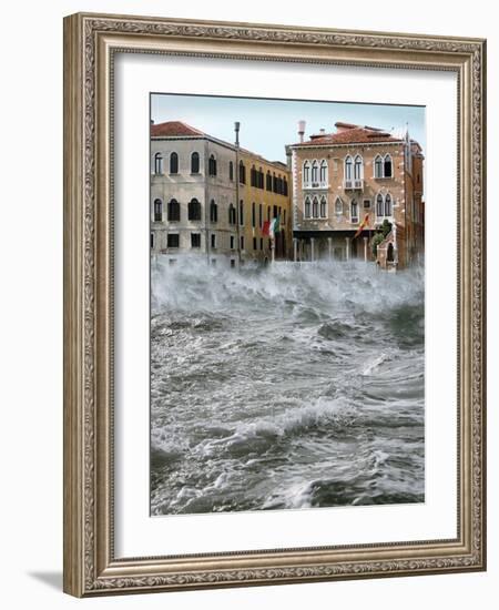 Severe Storm, Venice, Italy-Tony Craddock-Framed Photographic Print